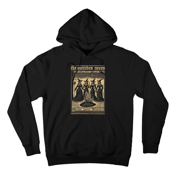 The Witches Coven Witchcraft 1720 Woodcut Imagery Hoodie