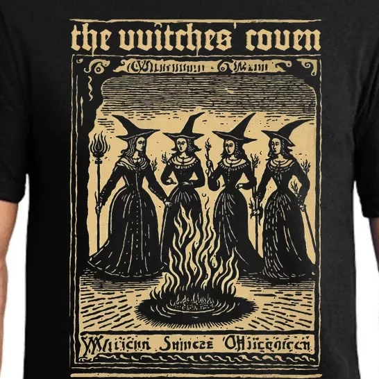 The Witches Coven Witchcraft 1720 Woodcut Imagery Pajama Set