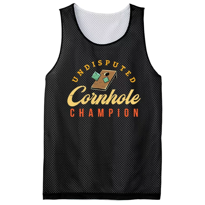 Tournament Win Cornhole Champion Corn Hole Champ Toss Game Mesh Reversible Basketball Jersey Tank