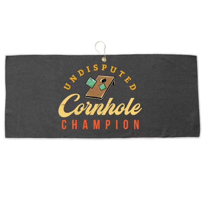 Tournament Win Cornhole Champion Corn Hole Champ Toss Game Large Microfiber Waffle Golf Towel