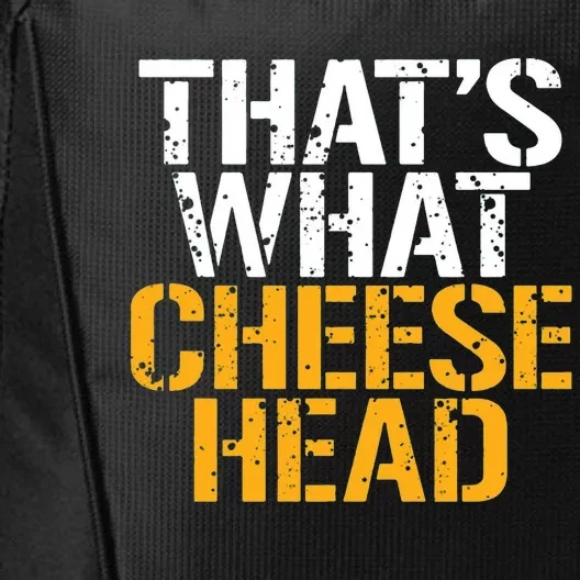 Thats What Cheese Head Packers City Backpack