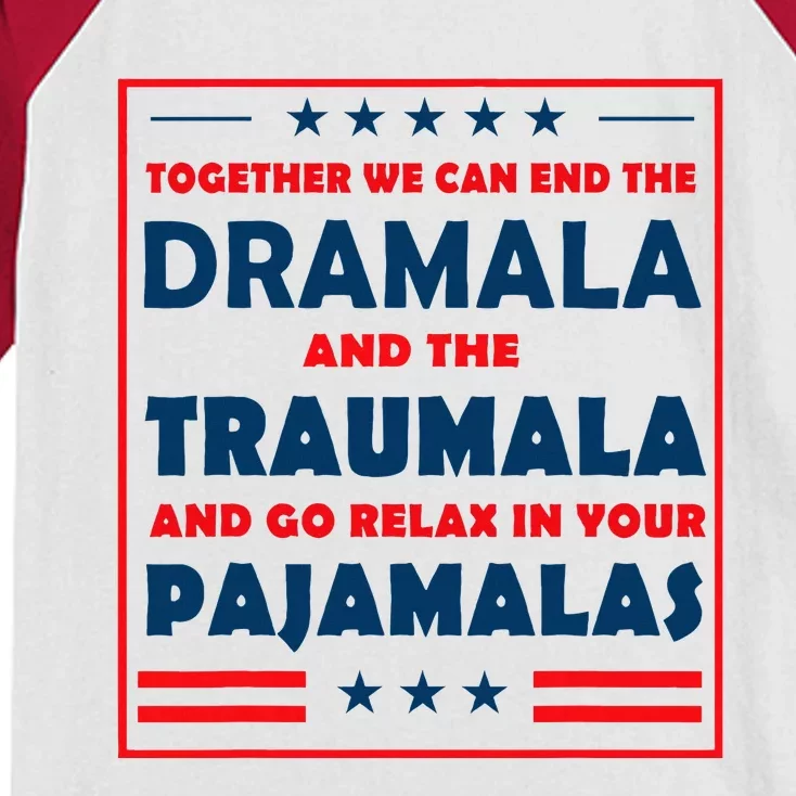 Together We Can End The Dramala And The Traumala Kids Colorblock Raglan Jersey