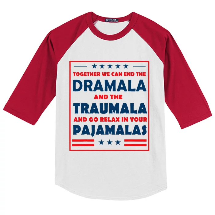 Together We Can End The Dramala And The Traumala Kids Colorblock Raglan Jersey