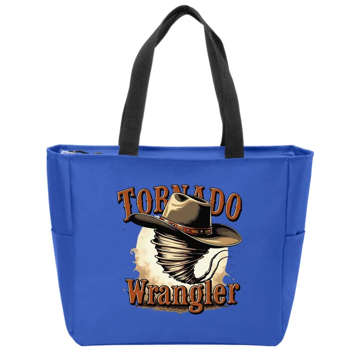 Tornado Wrangler Cowboy Wrangler Zip Tote Bag