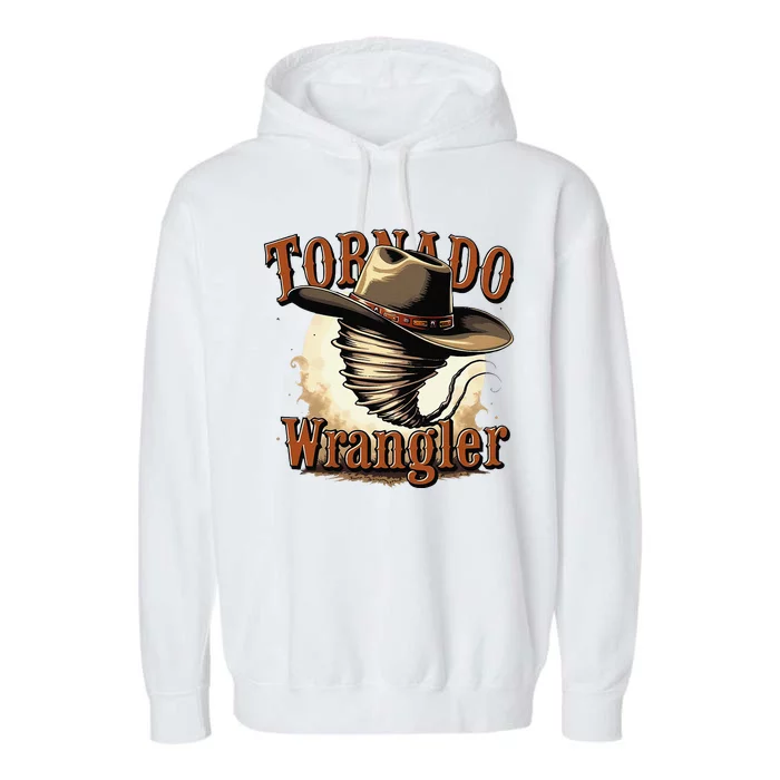 Tornado Wrangler Cowboy Wrangler Garment-Dyed Fleece Hoodie