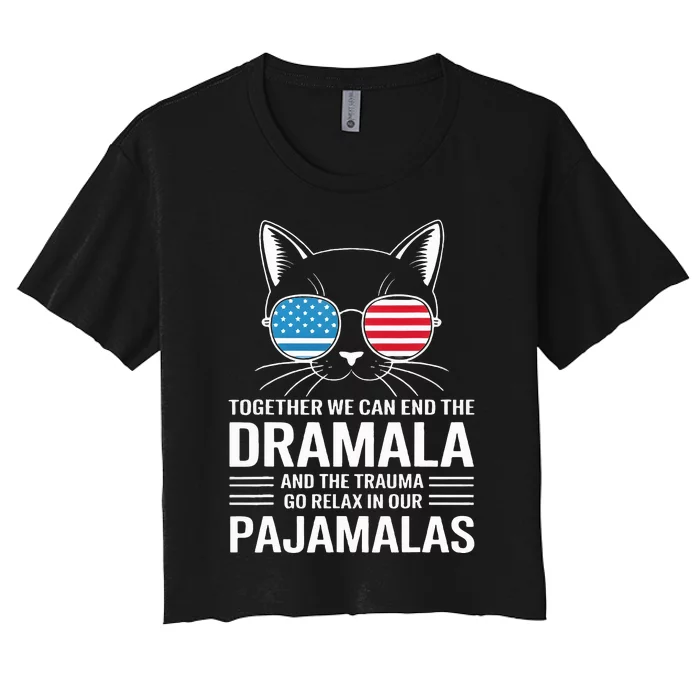 Together We Can End The Dramala And The Trauma And Go Relax Women's Crop Top Tee