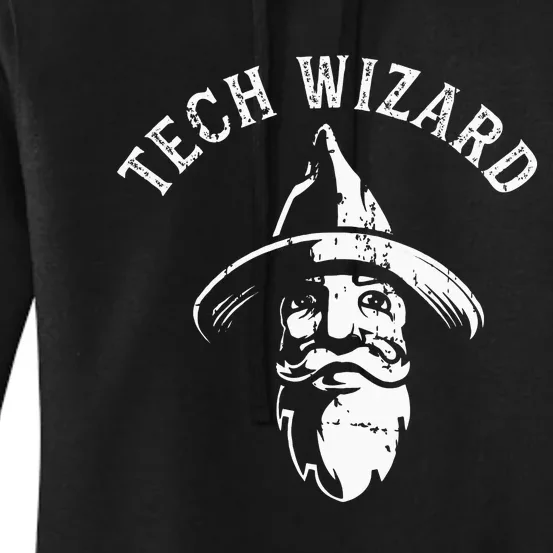 Tech Wizard Cool Technology I.T. Computer Whiz Techie Geek Women's Pullover Hoodie