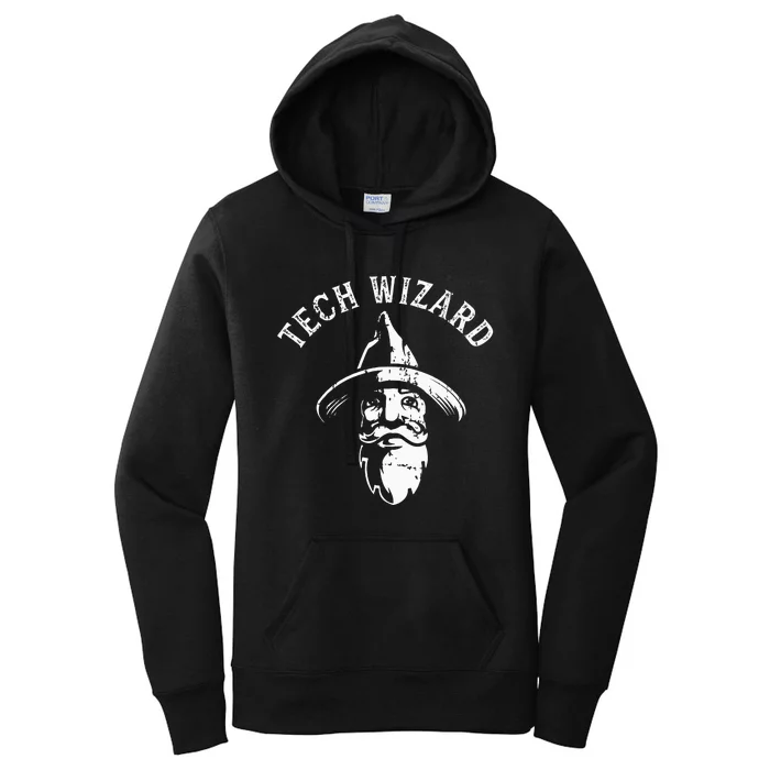 Tech Wizard Cool Technology I.T. Computer Whiz Techie Geek Women's Pullover Hoodie