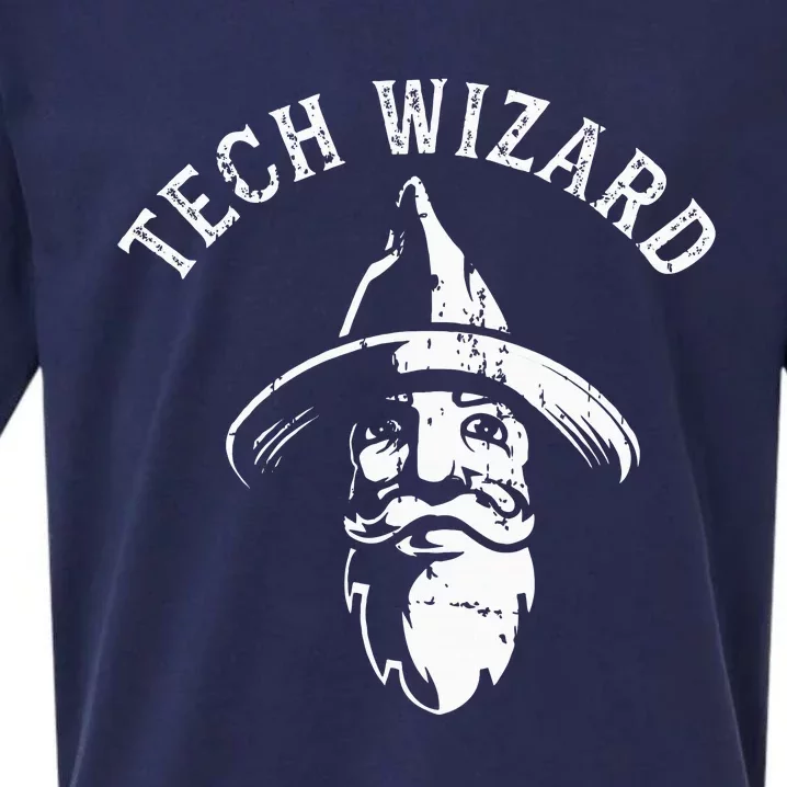 Tech Wizard Cool Technology I.T. Computer Whiz Techie Geek Sueded Cloud Jersey T-Shirt