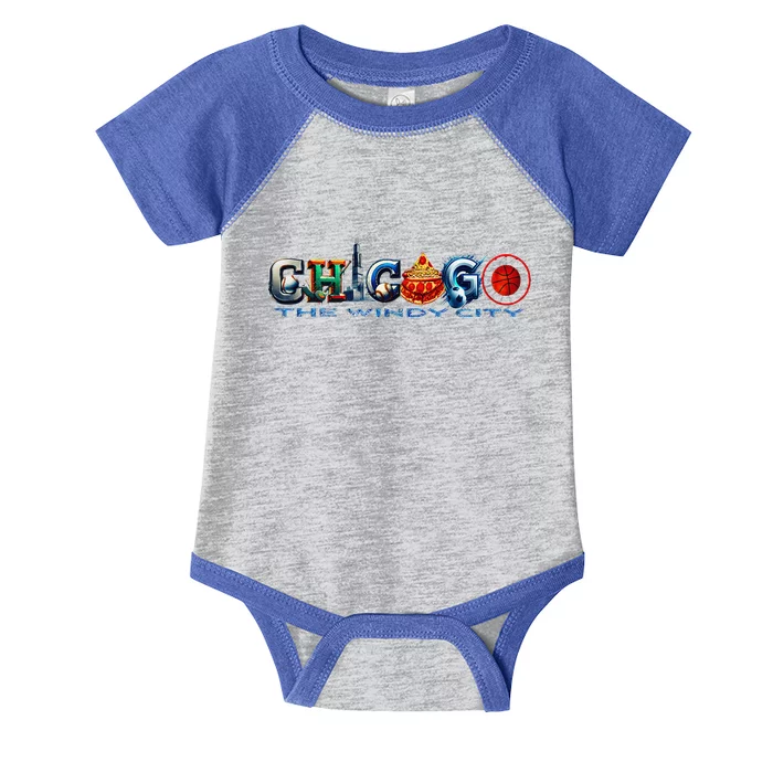 The Windy City A Chicago Sporting Team Fan A Fun Chicagoan Infant Baby Jersey Bodysuit