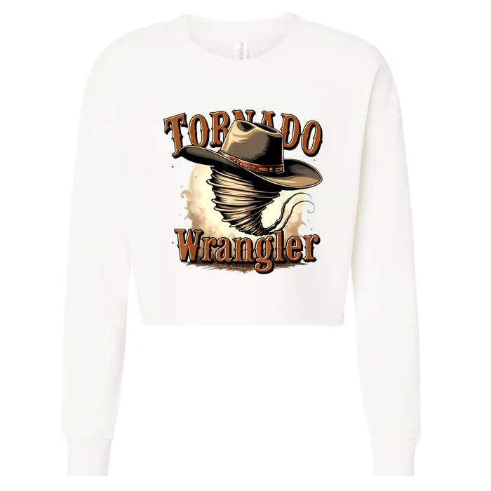 Tornado Wrangler Cowboy Wrangler Cropped Pullover Crew