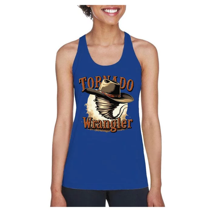 Tornado Wrangler Cowboy Wrangler Gift Women's Racerback Tank