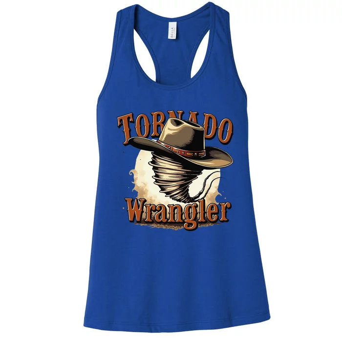 Tornado Wrangler Cowboy Wrangler Gift Women's Racerback Tank