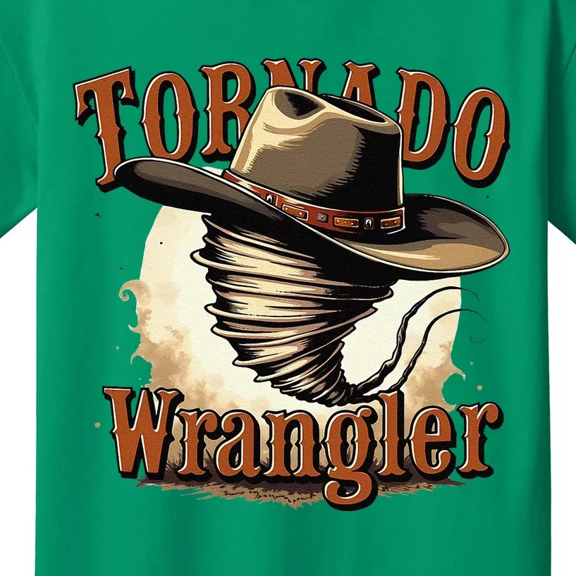 Tornado Wrangler Cowboy Wrangler Gift Kids T-Shirt