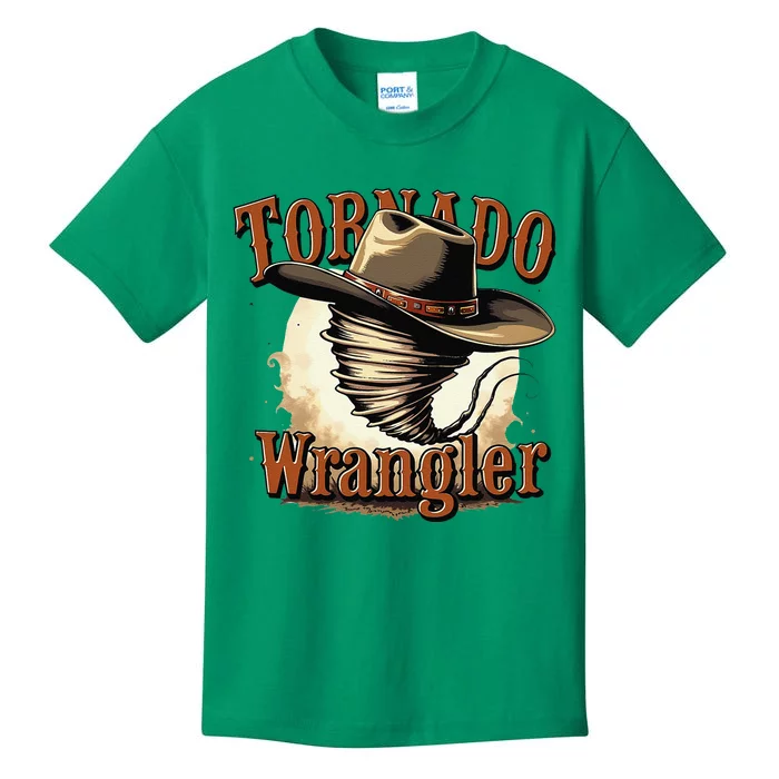 Tornado Wrangler Cowboy Wrangler Gift Kids T-Shirt