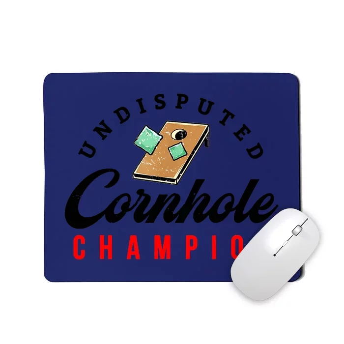 Tournament Win Cornhole Champion Corn Hole Champ Mousepad