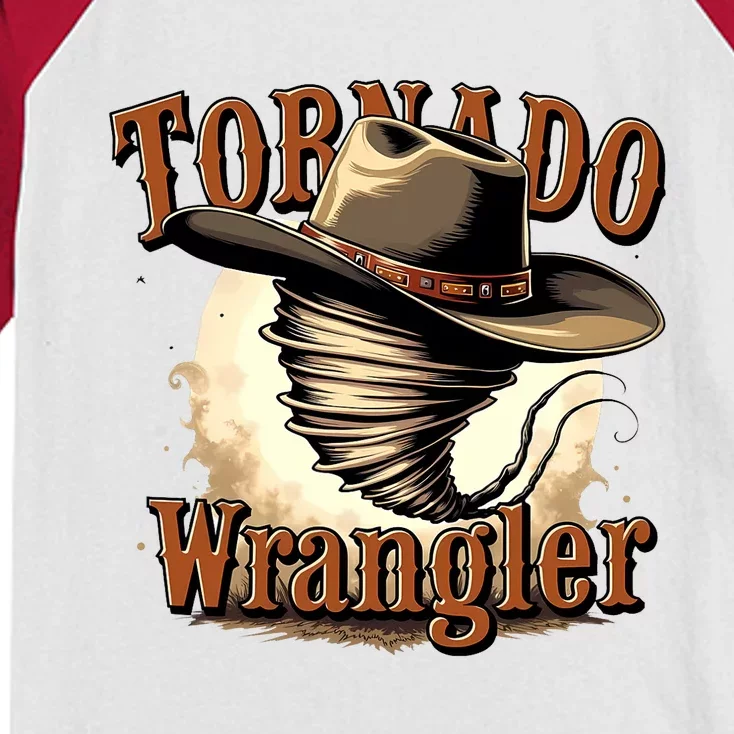 Tornado Wrangler Cowboy Wrangler Kids Colorblock Raglan Jersey