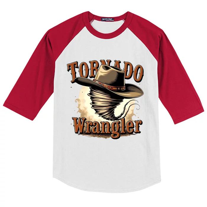 Tornado Wrangler Cowboy Wrangler Kids Colorblock Raglan Jersey