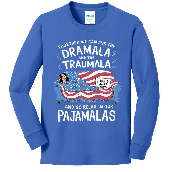 Together We Can End The Dramala And Traumala Pajamas Kids Long Sleeve Shirt