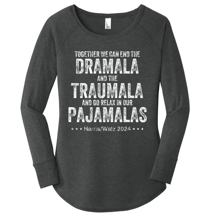 Together We Can End The Dramala And The Traumala Women's Perfect Tri Tunic Long Sleeve Shirt