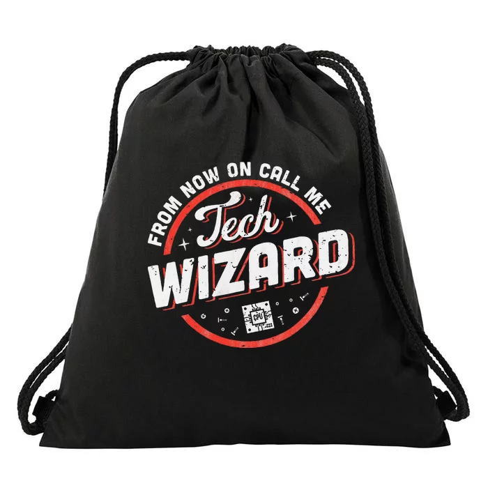 Tech Wizard Computer Repair & It Support Drawstring Bag