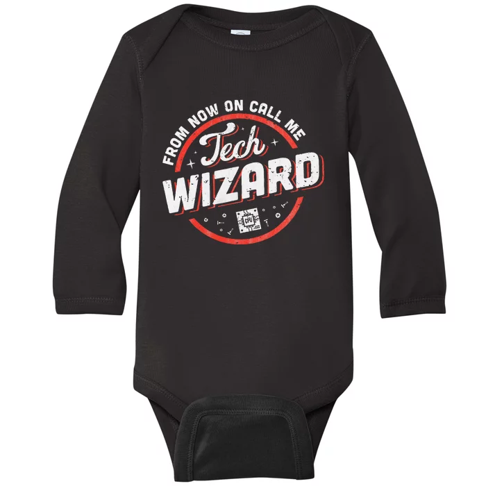 Tech Wizard Computer Repair & It Support Baby Long Sleeve Bodysuit