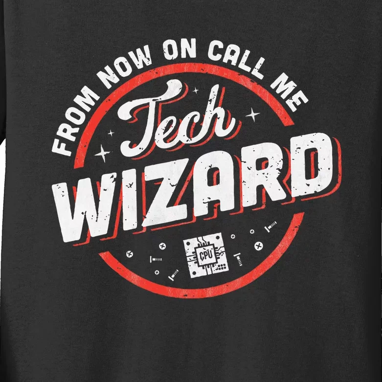 Tech Wizard Computer Repair & It Support Kids Long Sleeve Shirt