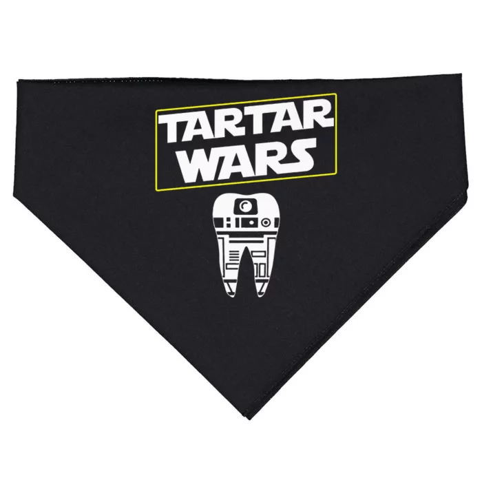 Tartar Wars Dental Hygienists Funny Dentist USA-Made Doggie Bandana