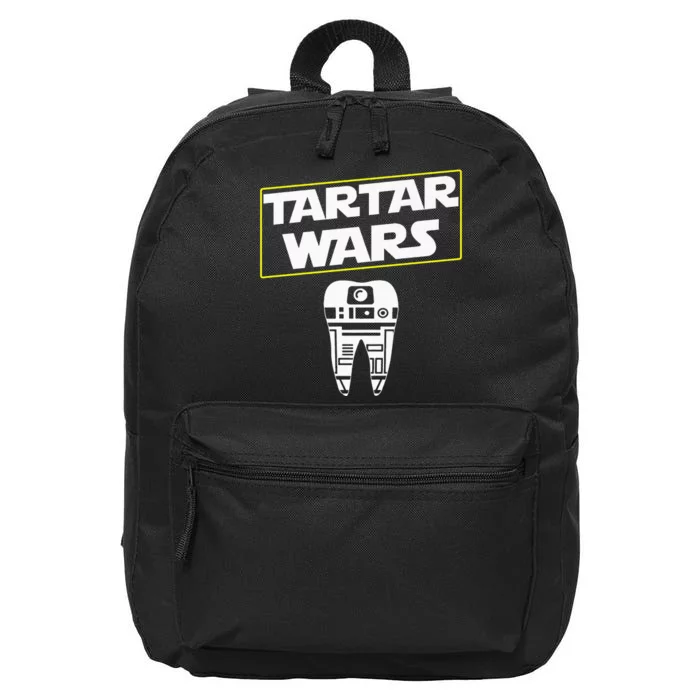 Tartar Wars Dental Hygienists Funny Dentist 16 in Basic Backpack