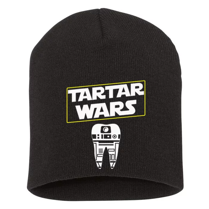 Tartar Wars Dental Hygienists Funny Dentist Short Acrylic Beanie