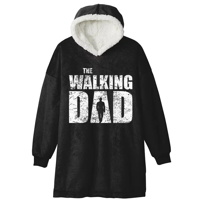 The Walking Dad Father Gifts Man Dead Retro Vintage Fun Hooded Wearable Blanket