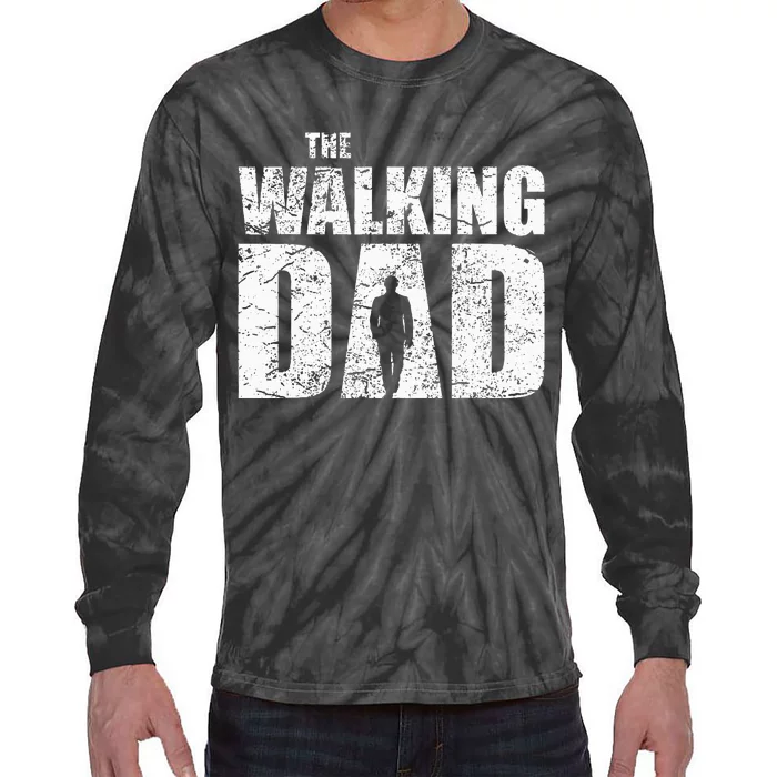 The Walking Dad Father Gifts Man Dead Retro Vintage Fun Tie-Dye Long Sleeve Shirt