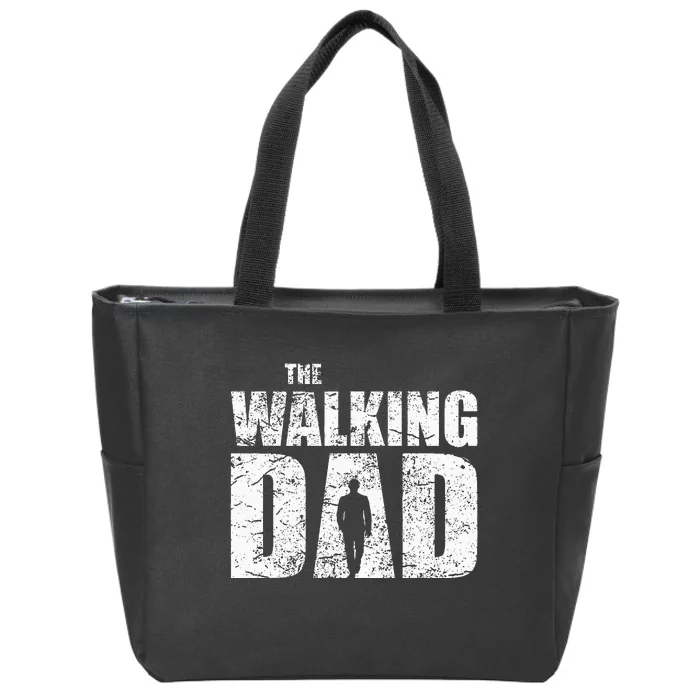 The Walking Dad Father Gifts Man Dead Retro Vintage Fun Zip Tote Bag