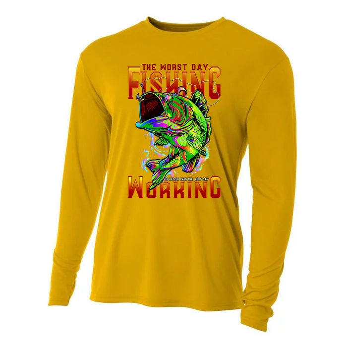 The Worst Day Fishing Is Better Than The Best Day Working Cooling Performance Long Sleeve Crew