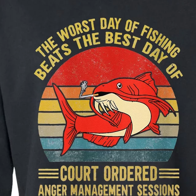 The Worst Day Of Fishing Beats The Best Day Of Court Ordered Cute Cropped Pullover Crew