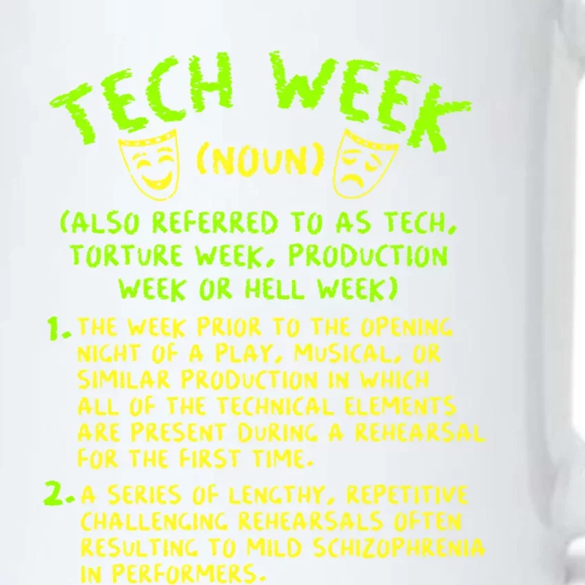 Tech Week Definition Theatre Rehearsal Gift Black Color Changing Mug