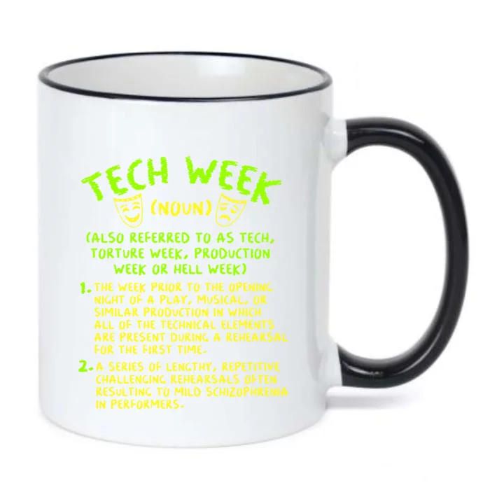 Tech Week Definition Theatre Rehearsal Gift Black Color Changing Mug