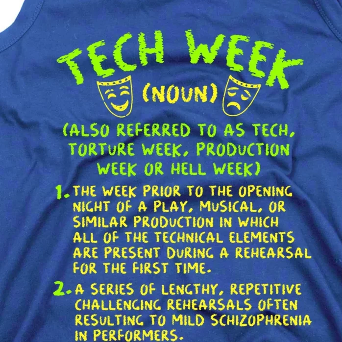 Tech Week Definition Theatre Rehearsal Gift Tank Top