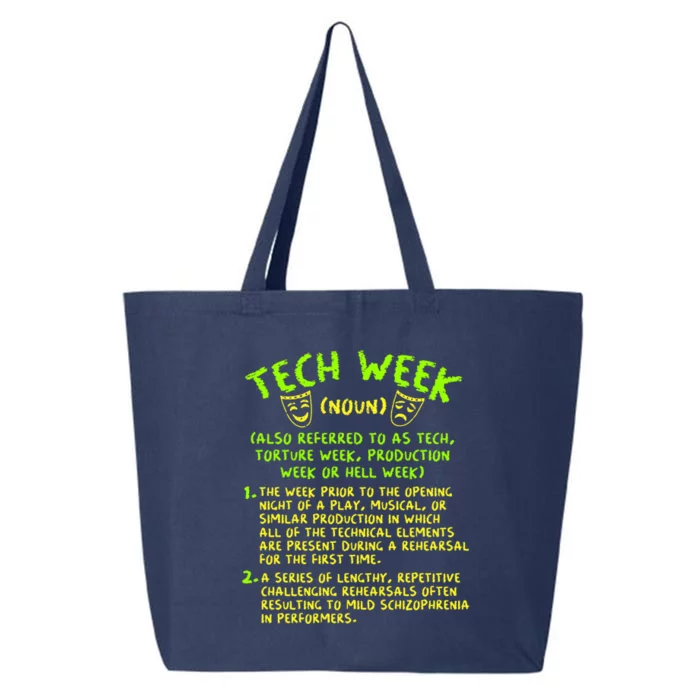 Tech Week Definition Theatre Rehearsal Gift 25L Jumbo Tote