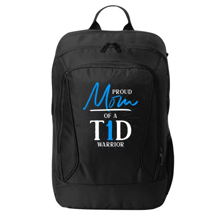 T1d Warrior Diabetes Awareness Month Mom Diabetes Awareness Cool Gift City Backpack