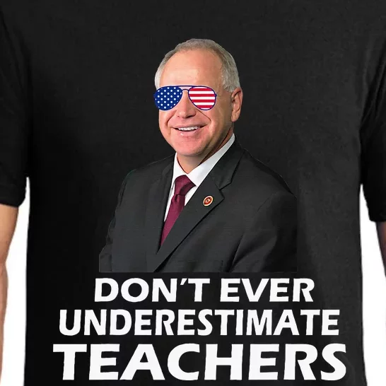 Tim Walz Don’T Ever Underestimate Teachers Pajama Set