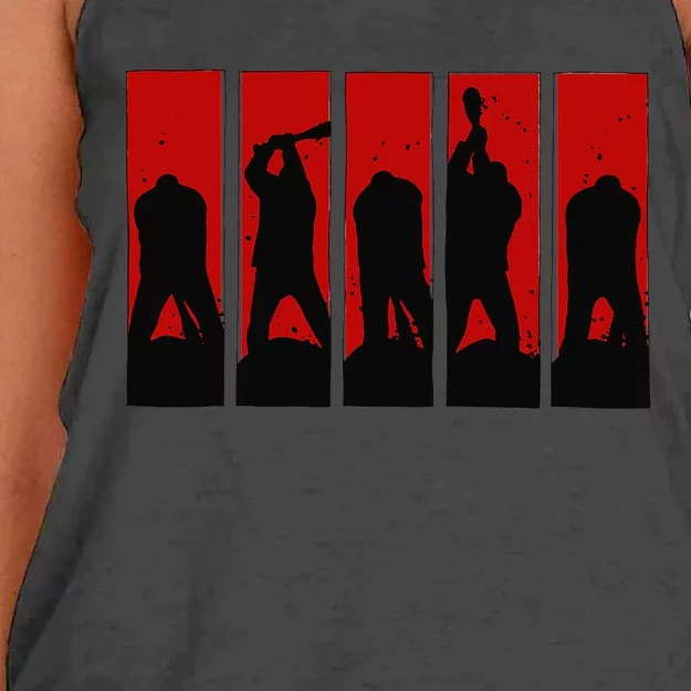 The Walking Dead Here's Negan 5 Panel Women's Knotted Racerback Tank