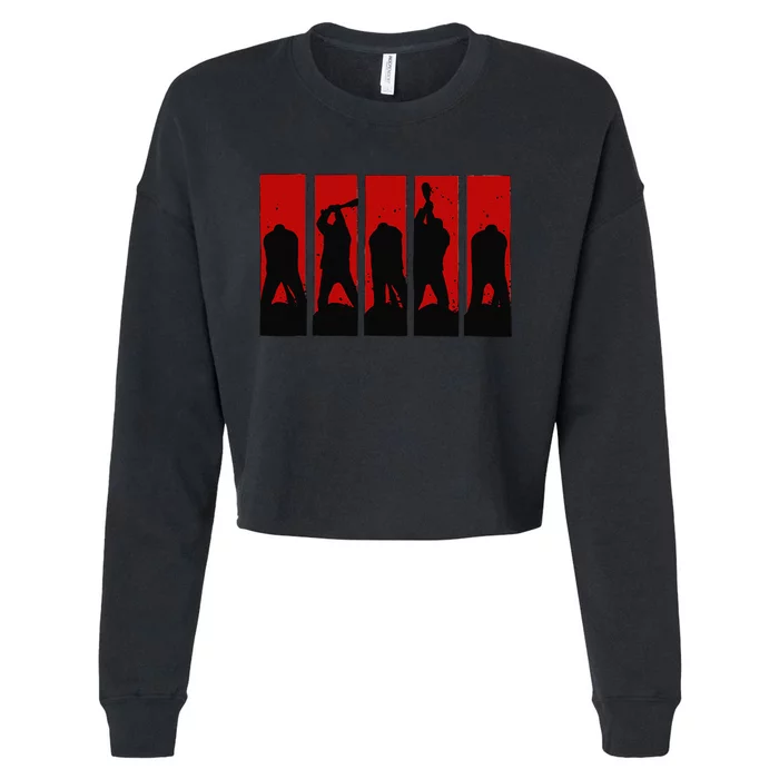 The Walking Dead Here's Negan 5 Panel Cropped Pullover Crew