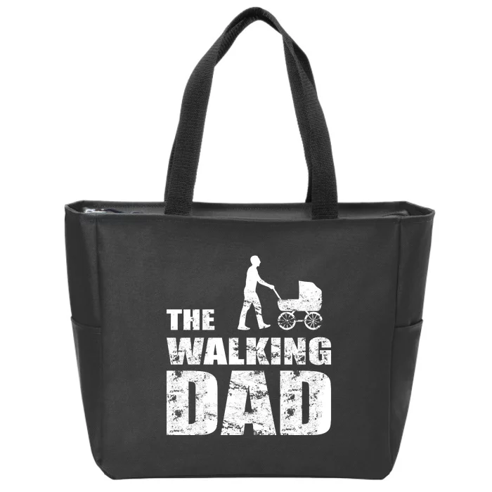 The Walking Dad With Stroller Zip Tote Bag