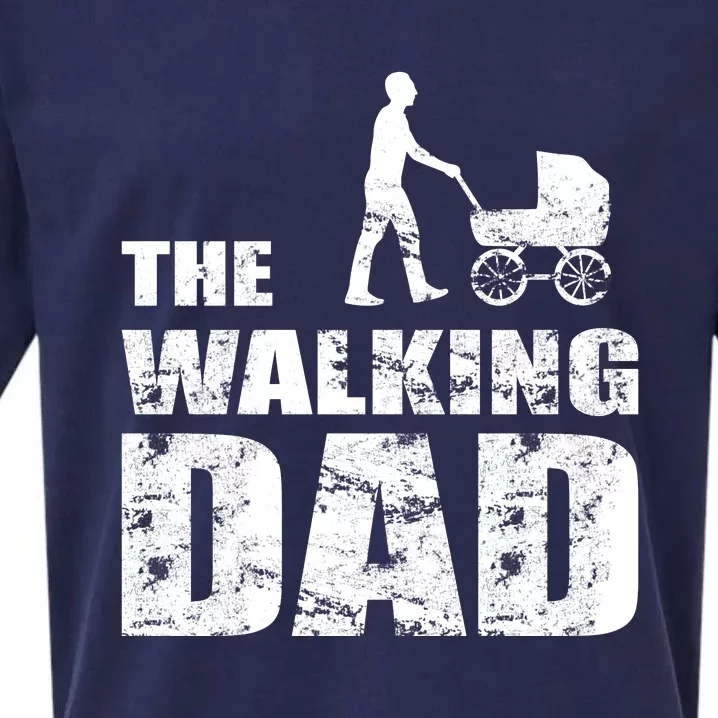 The Walking Dad With Stroller Sueded Cloud Jersey T-Shirt