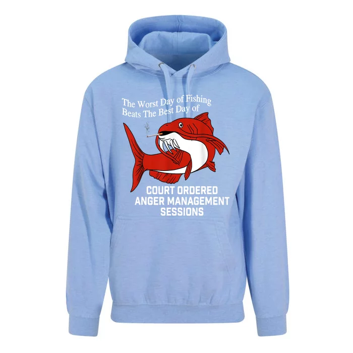 The Worst Day Of Fishing Beats The Best Day Of Court Ordered Gift Unisex Surf Hoodie