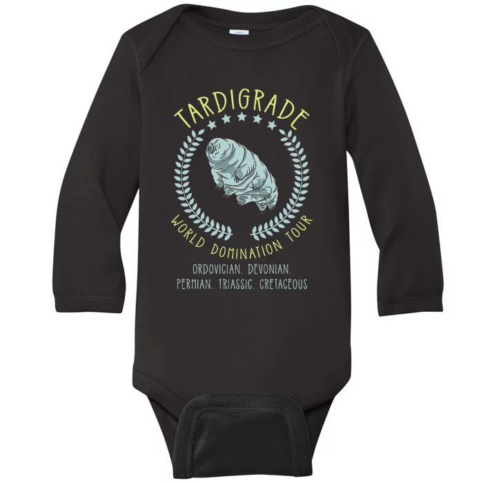 Tardigrade World Domination Microbiologist Gift Baby Long Sleeve Bodysuit