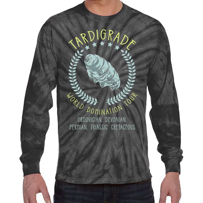 Tardigrade World Domination Microbiologist Gift Tie-Dye Long Sleeve Shirt