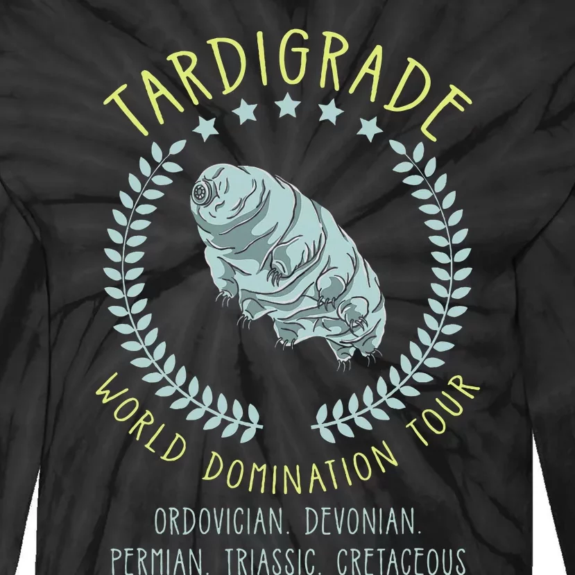 Tardigrade World Domination Microbiologist Gift Tie-Dye Long Sleeve Shirt