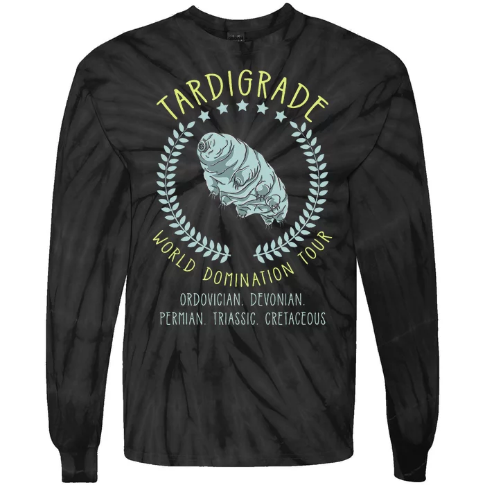 Tardigrade World Domination Microbiologist Gift Tie-Dye Long Sleeve Shirt